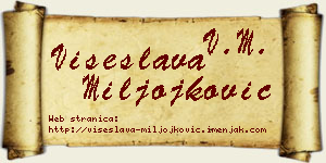 Višeslava Miljojković vizit kartica